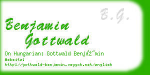 benjamin gottwald business card